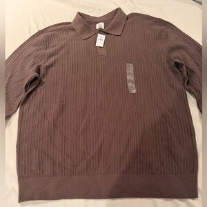 GAP Men's Long-Sleeve Texture Polo
